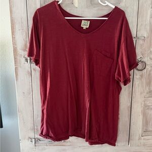 Women's Red Short Sleeve Tee